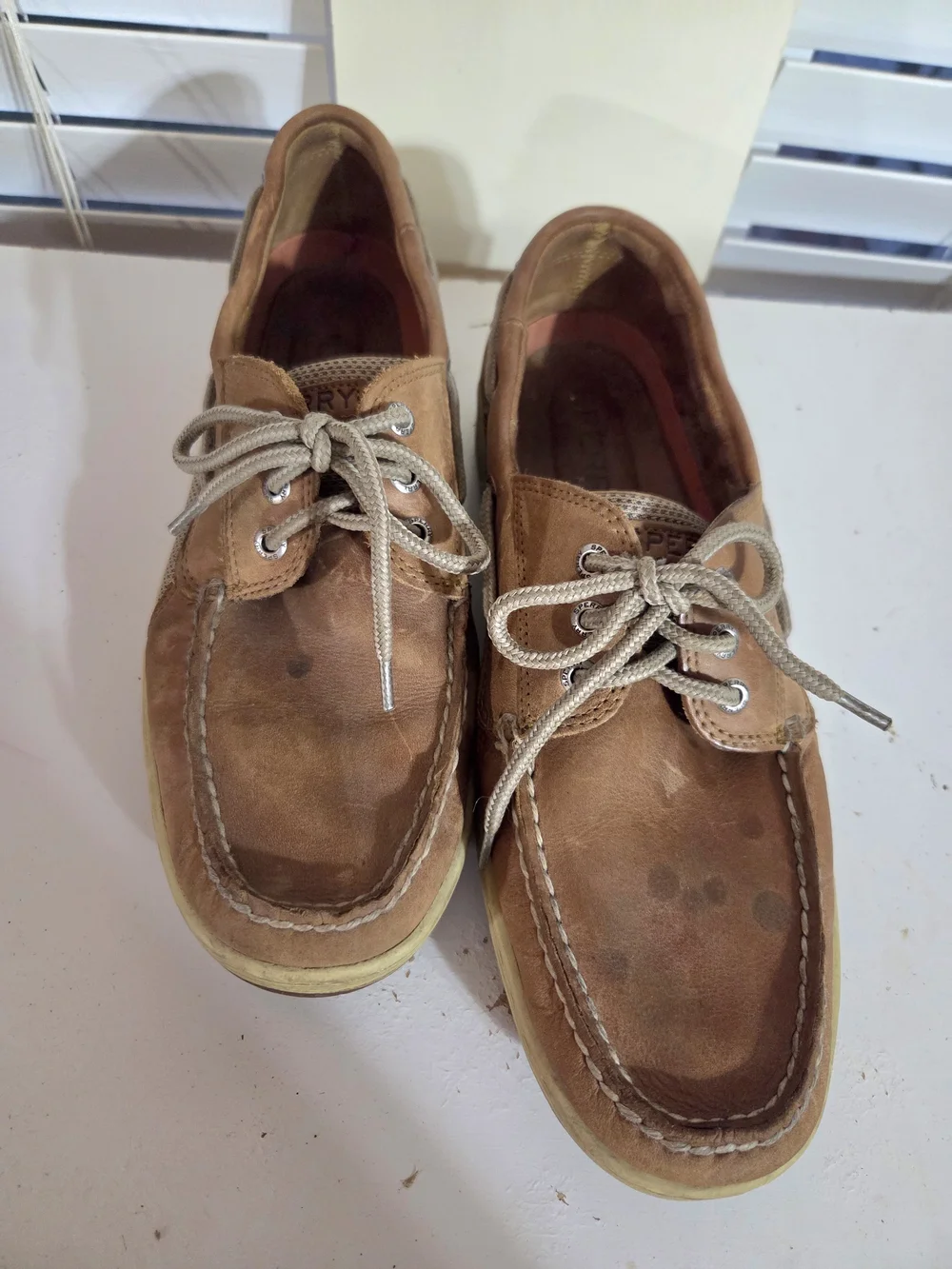 Sperry Billfish 3-Eye Boat Shoe in Brown and Cream - Men's 11